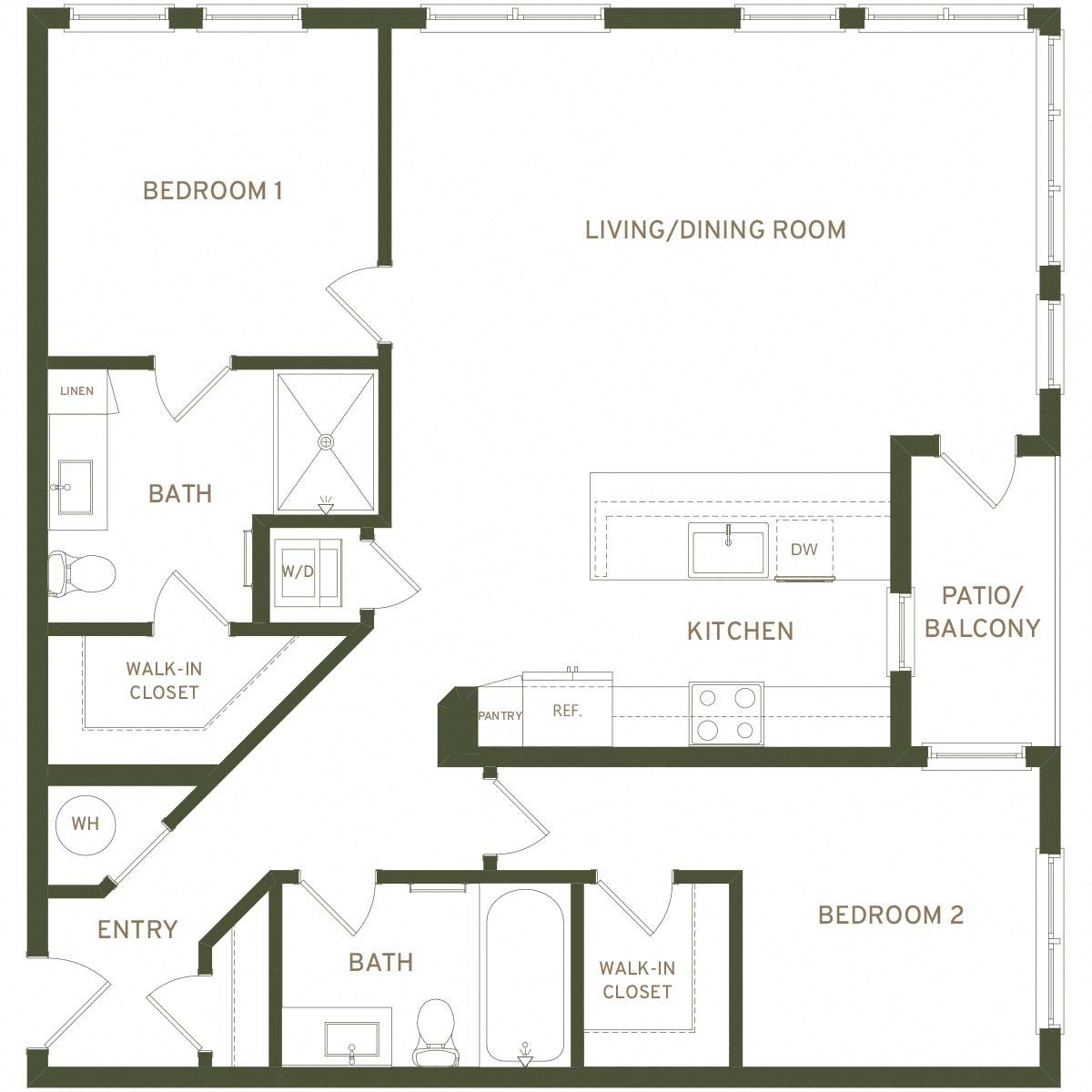 Floor plan layout diagram for B7